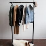 five jackets on clothes rack